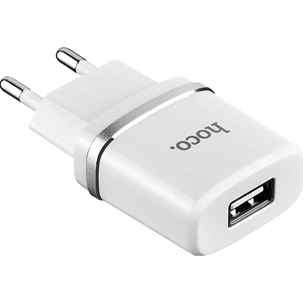Мережевий зарядний пристрій Hoco C11 + Cable USB-A to MicroUSB White [63486] - фото 2