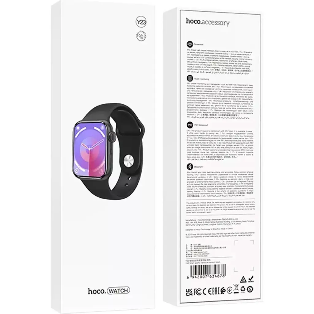 Смарт-годинник Hoco Y23 Сall Version Black [169052] - фото 4