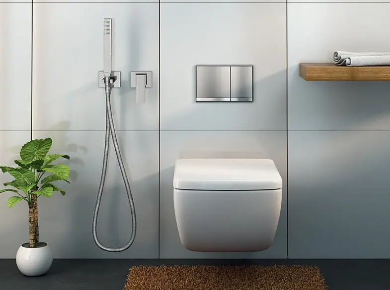 Набор гигиенического душа скрытого монтажа Kohlman Excelent chrome QW135H, Хром - фото 2