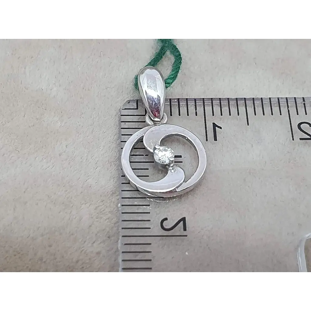 Золота підвіска ЮЗ "Багет" з діамантом. S31032/1 - фото 3