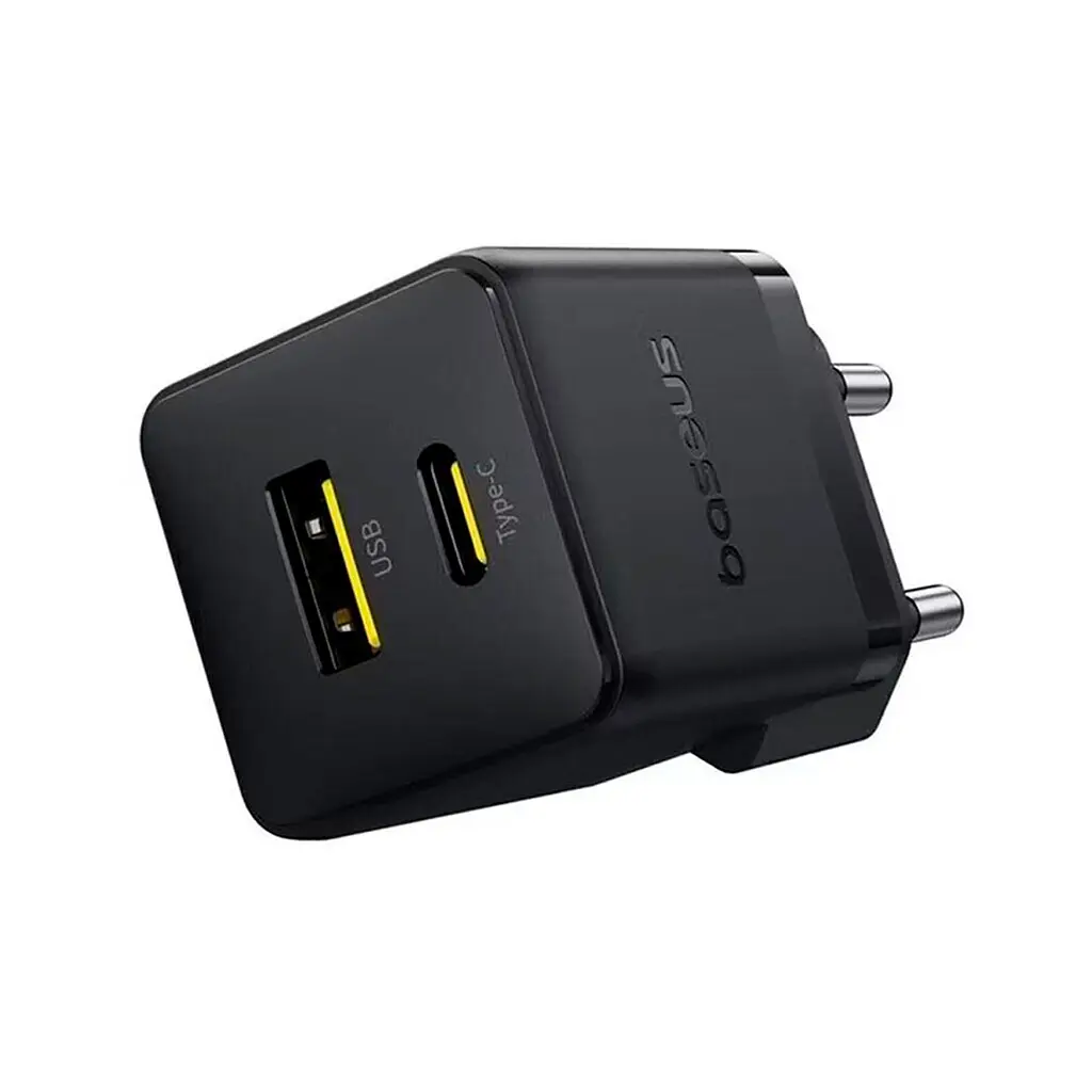 Зарядний пристрій Baseus Palm Cluster 30 Вт, USB-C + USB-A, швидке заряджання, чорний (P1011160A113-00) - фото 5