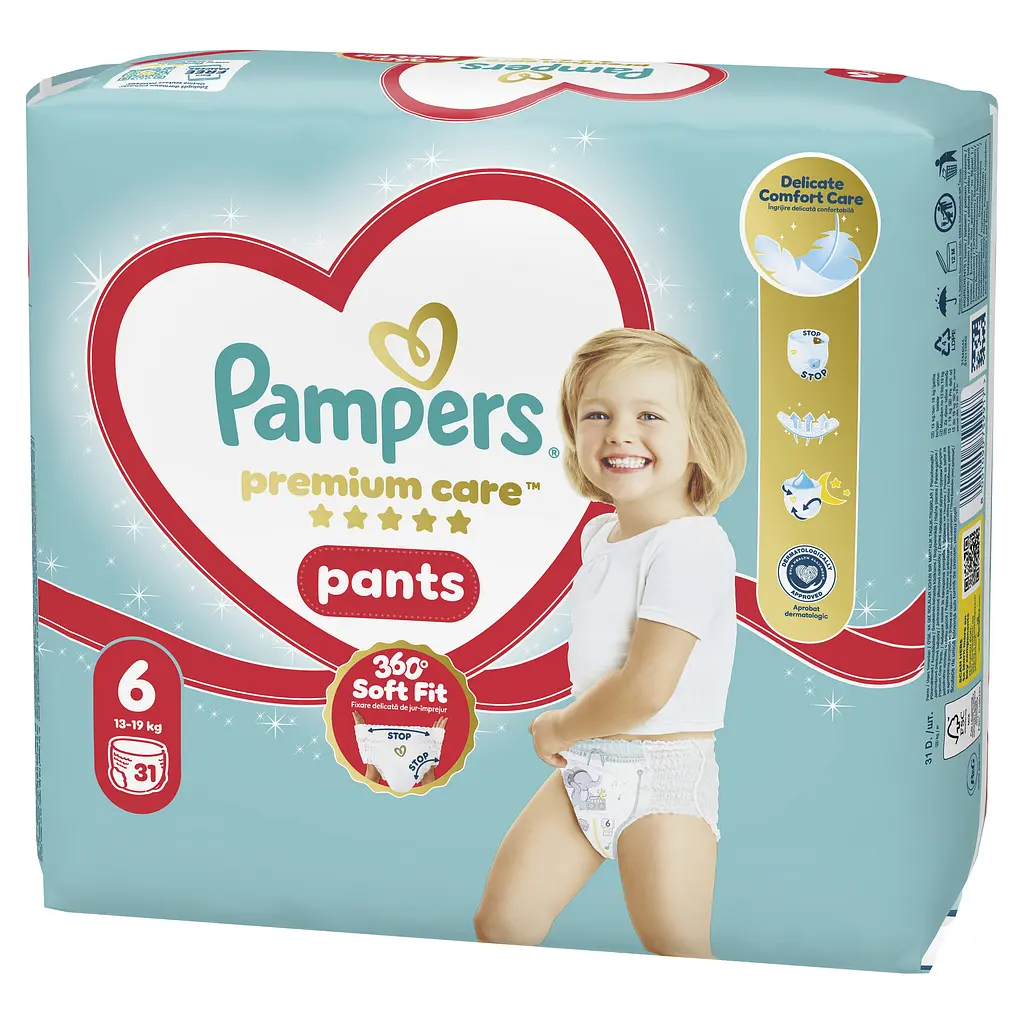 Підгузки-трусики Pampers Premium Care Pants Розмір 6 (13-19 кг) 31 шт. - фото 2