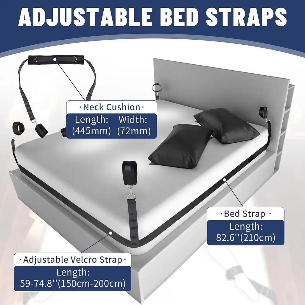 БДСМ-набір LOCKINK YEAHWOW Bed Restraint set SX2844 104347 - фото 2