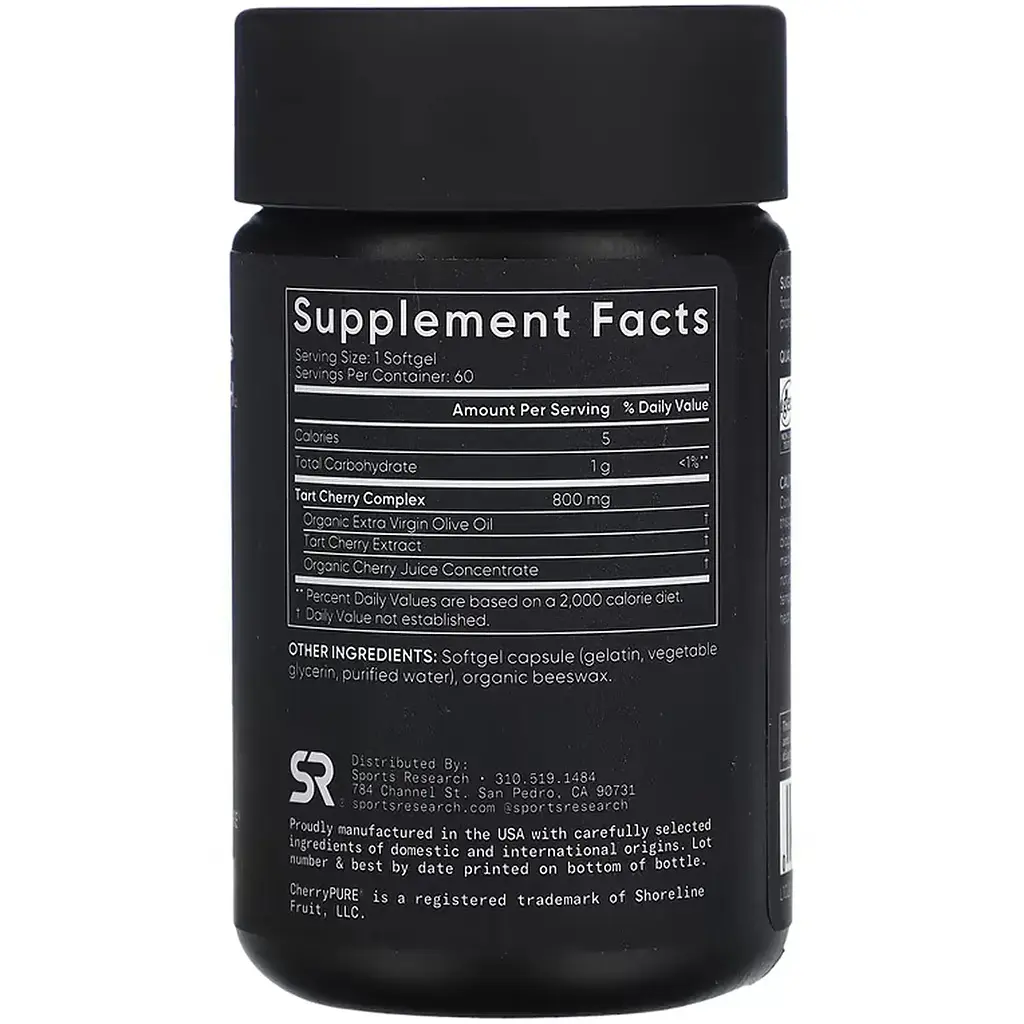 Екстракт кислої вишні Sport Research Tart Cherry 800 мг 60 м'яких капсул - фото 2