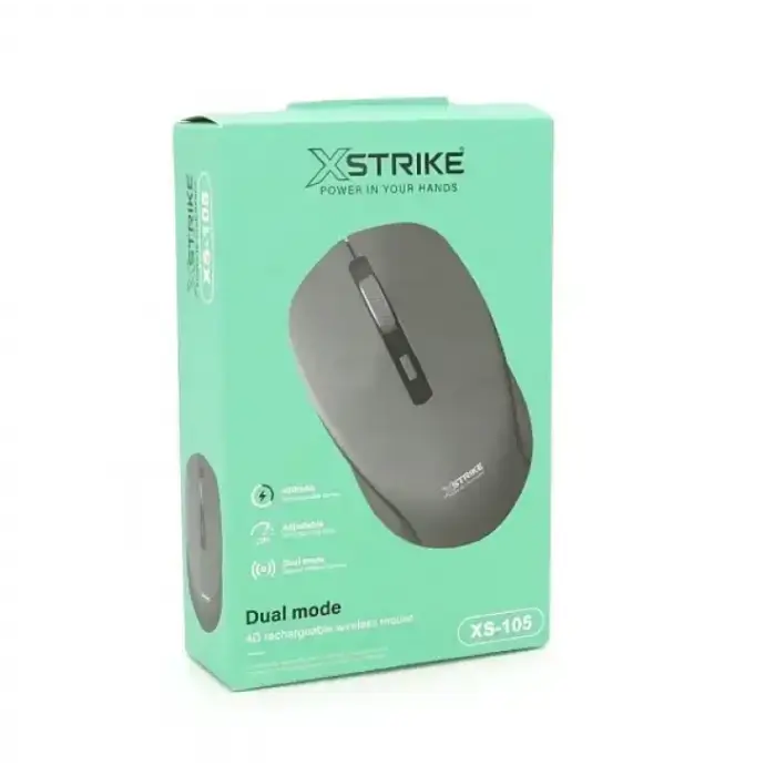Миша бездротова XSTRIKE XS-105 з акумуляторною батареєю (BT+2,4Ghz) 1600DPI мишка - фото 4