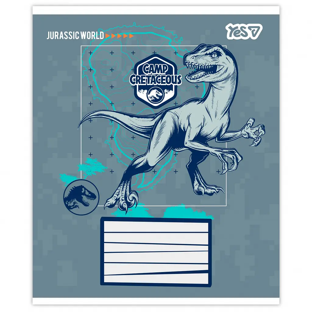 Набір зошитів Yes Jurassic World Camp cretaceous 18 аркушів у клітинку 25 шт. (768814) - фото 3