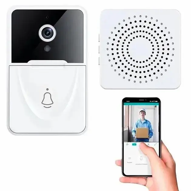 Бездротовий дверний WIFI дзвінок Doorbell X9 · Відеодомофон з Wi-Fi камерою та датчиком руху - фото 2