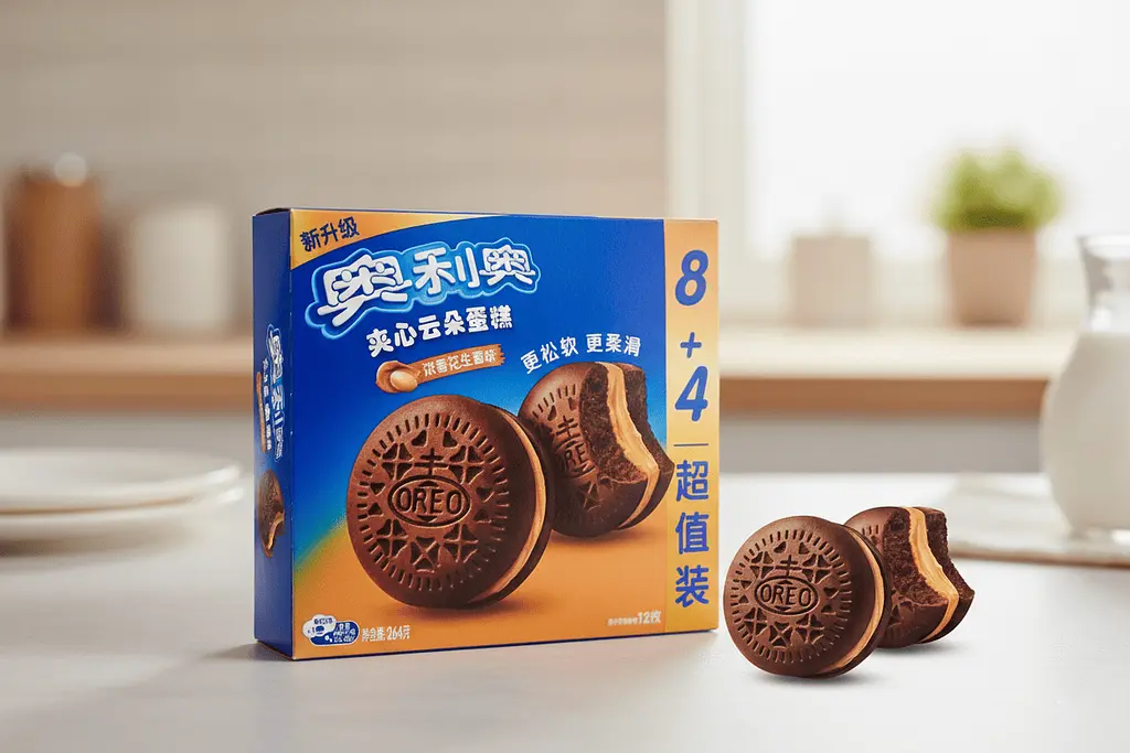 Тістечка Oreo Cloud Sandwich Soft Cakes Peanut Butter 264г - фото 5