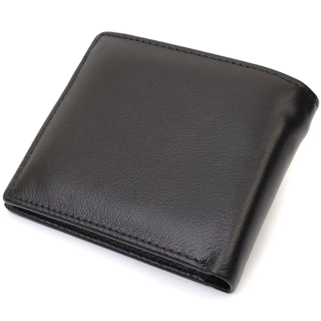 Чоловіче портмоне з натуральної шкіри ST Leather 22734 чорне - фото 2