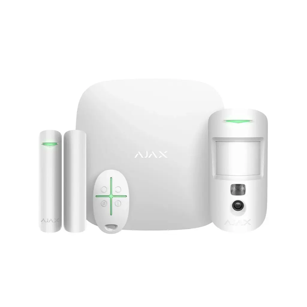 Комплект охоронної сигналізації Ajax StarterKit Cam Plus HDR white