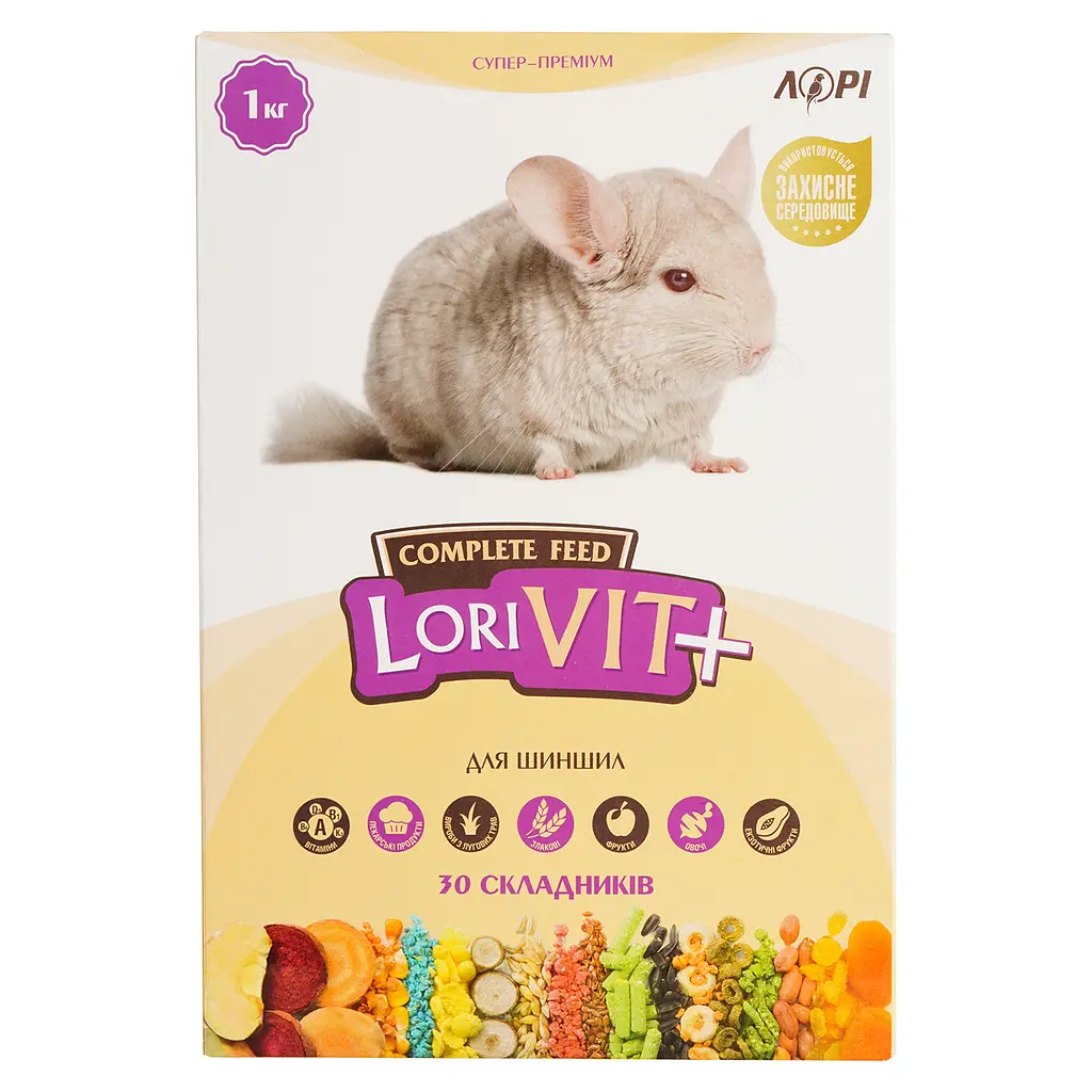 Корм для шиншил Лорівіт+ повнораціонний 1 кг - фото 2