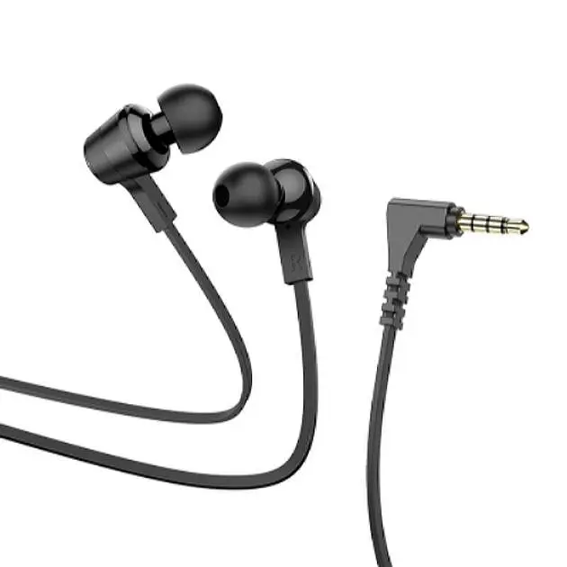 Проводные вакуумные наушники Hoco M86 Oceanic universal earphones with mic, 3.5mm, 1.2m, black - фото 2