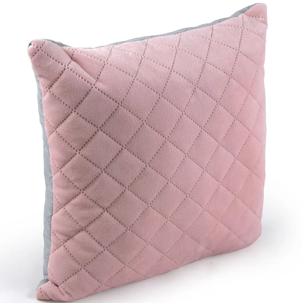 Подушка Руно 40х40 декоративна Pink and Grey ромб (311.55_Pink and Grey ромб)