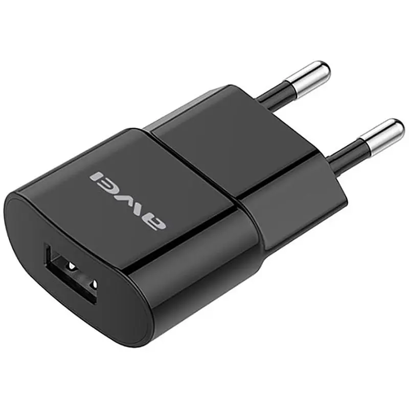 Зарядний пристрій AWEI C-832 Travel charger + Lightning cable 1USB 2.1A Black - фото 3