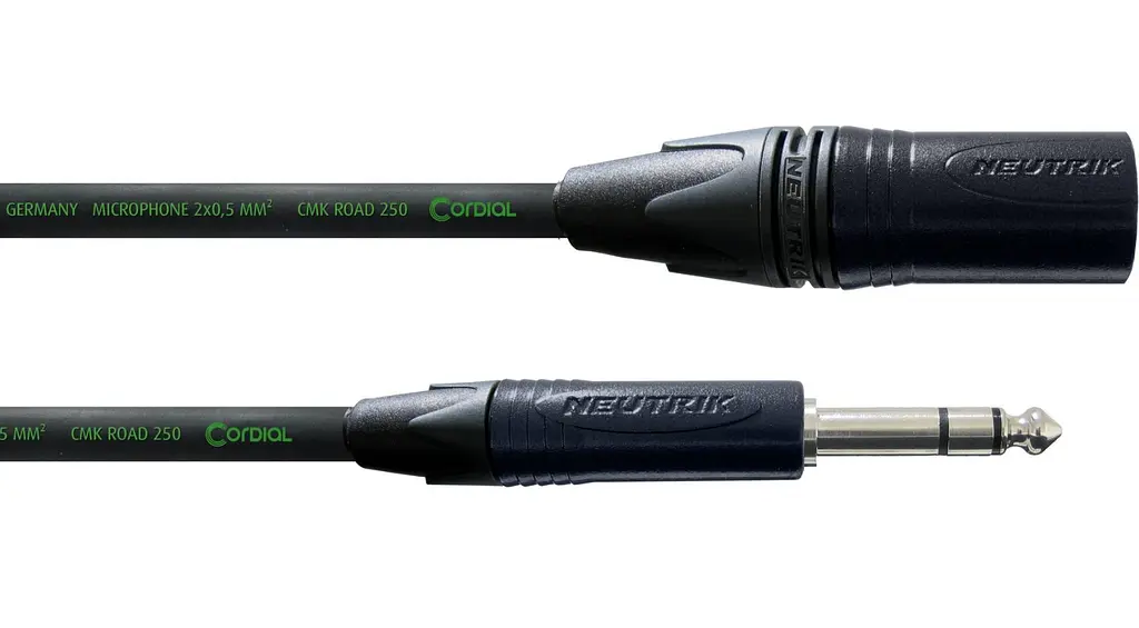 Балансный аудио кабель Jack 6.3 — XLR Male 2.5м Cordial CRM 2,5 MV