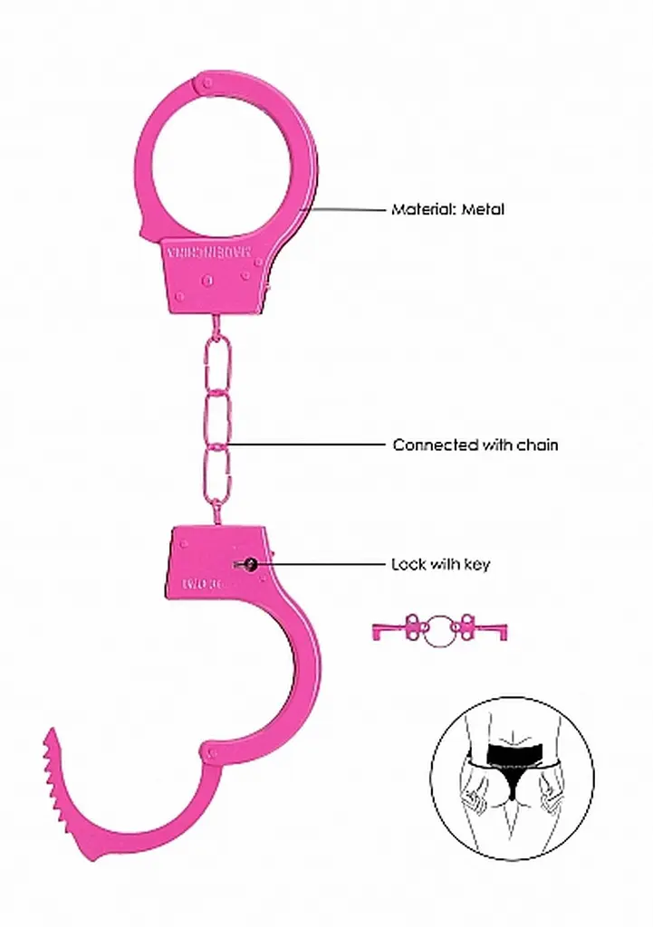 Наручники - Ouch! Beginner's Handcuffs Pink - фото 6