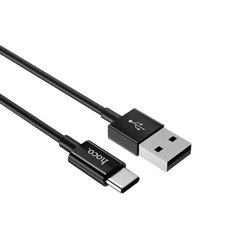 USB Cable Hoco X23 Skilled Type-C Black 1m - фото 2