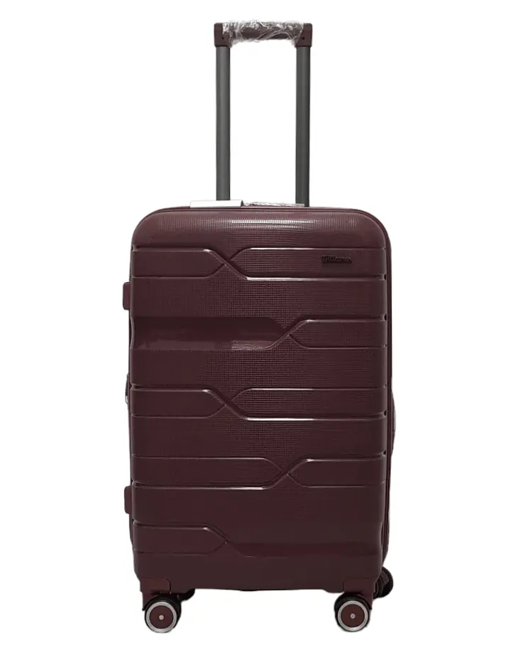 Валіза середня M поліпропілен Milano bag 0306 65×42×28см 56л Бордовий
