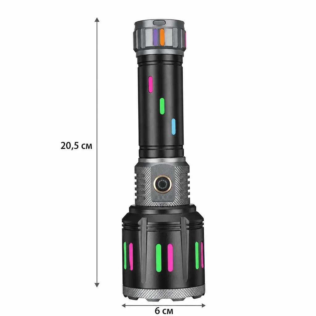 Ліхтарик ручний cb g683 1x26800 battery / Світлодіодний ліхтар на акумуляторі - фото 4
