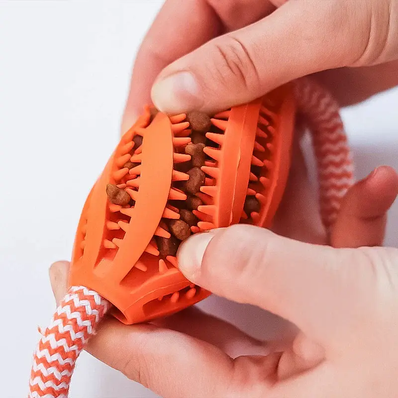 Інтерактивна іграшка для собак Derby Dog Rope Toy with Ball and Handle - фото 2