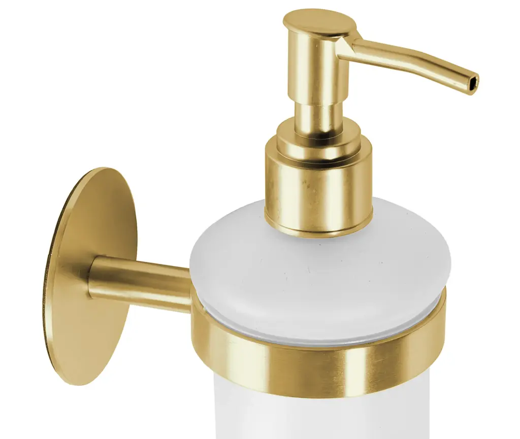 Дозатор для жидкого мыла Rea 322217B brushed gold REA-77026, Золотой - фото 2