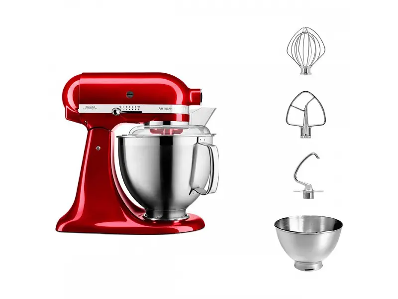 Кухонна машина KitchenAid Artisan 5KSM185PSECA з відкидним блоком 4.8 л «Карамельне яблуко» - фото 2