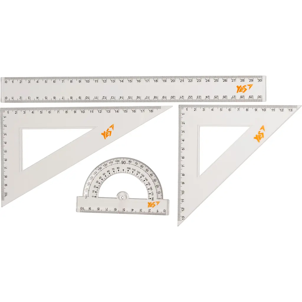 Набір лінійок Yes 4 предмети лінійка 30 см (370258) - фото 2