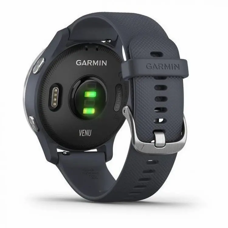 Смарт-часы Garmin Venu Silver Stainless Steel Bezel w. Granite Blue and Silicone B. (010-02173-01/03) 010-02173-03 () - фото 7