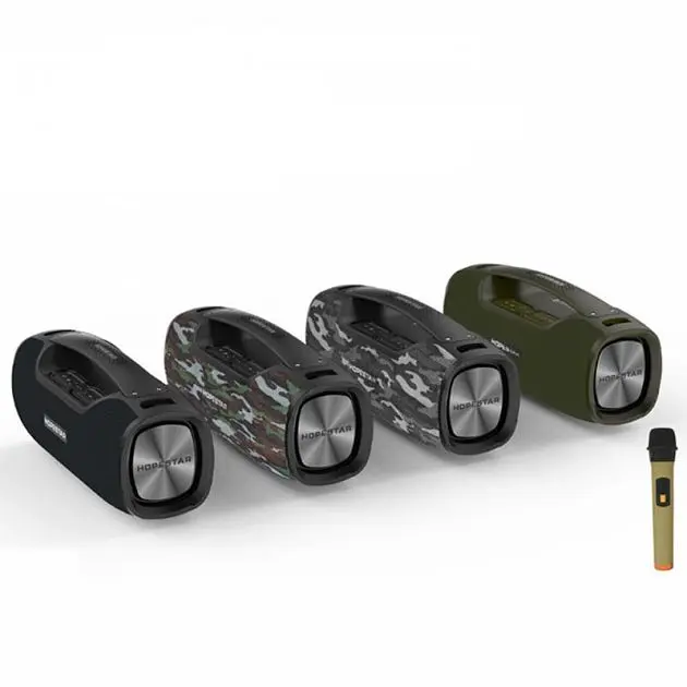 Бездротова акумуляторна колонка Bluetooth BT5.0 караоке бумбокс 55W акустична система з мікрофоном HOPESTAR A6 PRO - фото 6