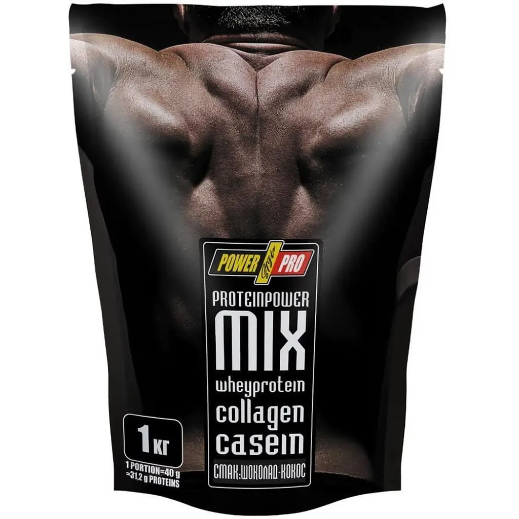 Сироватковий протеїн Power Pro Mix Шоколад-кокос 1 кг