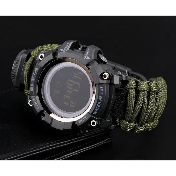 Годинники чоловічі наручні Besta Tactical з компасом (Зелений) - фото 3