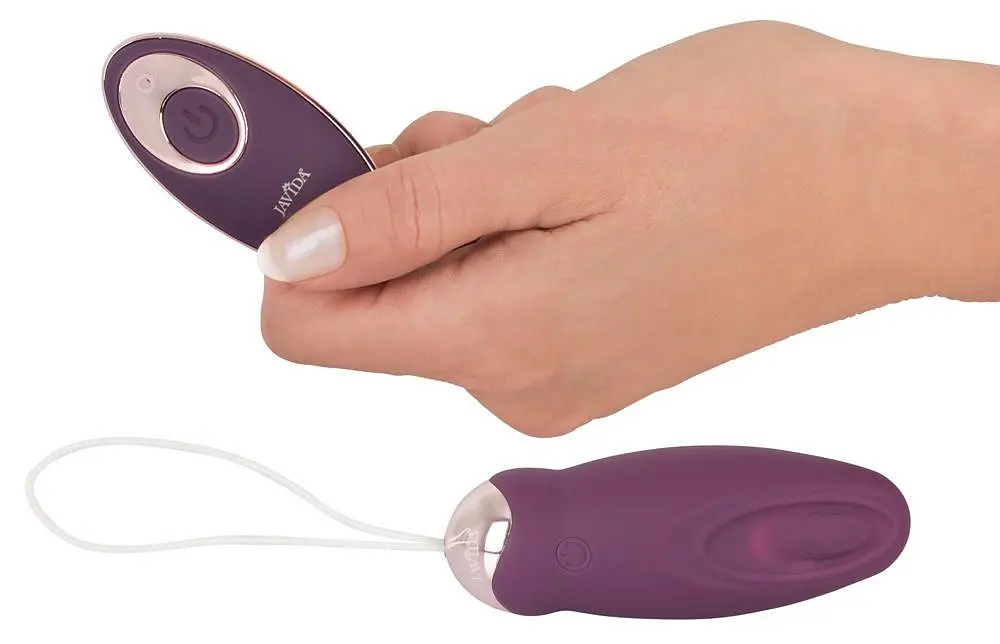 Віброяйце Javida RC Knocking Love Ball 17.5 см фіолетовий - фото 3