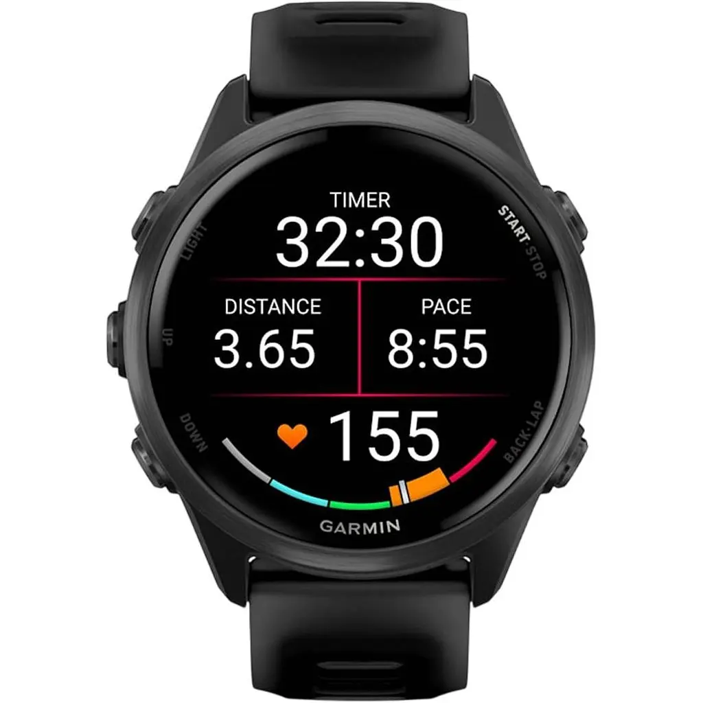 Смарт-годинник Garmin Forerunner 570 42mm Slate Gray Aluminum with Translucent Black/Black Band (010-02970-00) [138716] - фото 8