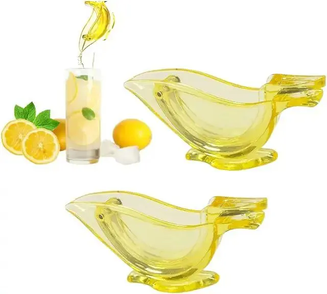Соковыжималка ручная Birdie Juicer Manual juicer сквизер, пресс для кусочков лимона, лайма, долек цитрусовых, Yellow - фото 2