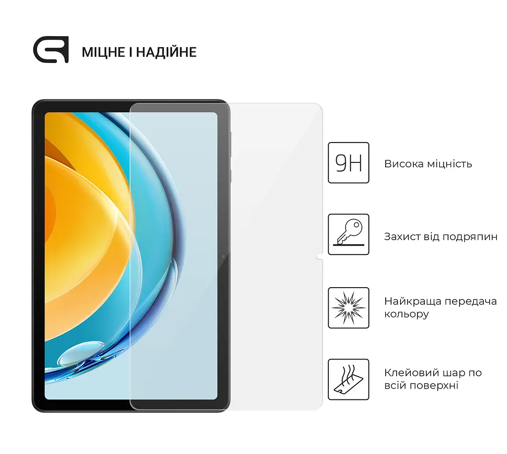 Захисне скло для планшета HUAWEI MatePad SE 10.4, Glass.CR, загартоване скло 9H, 2.5D, повне проклеювання, з олеофобним покриттям, проста установка та сумісність з чохлами всіх типів (Case friendly), ArmorStandart (ARM65162) - фото 2