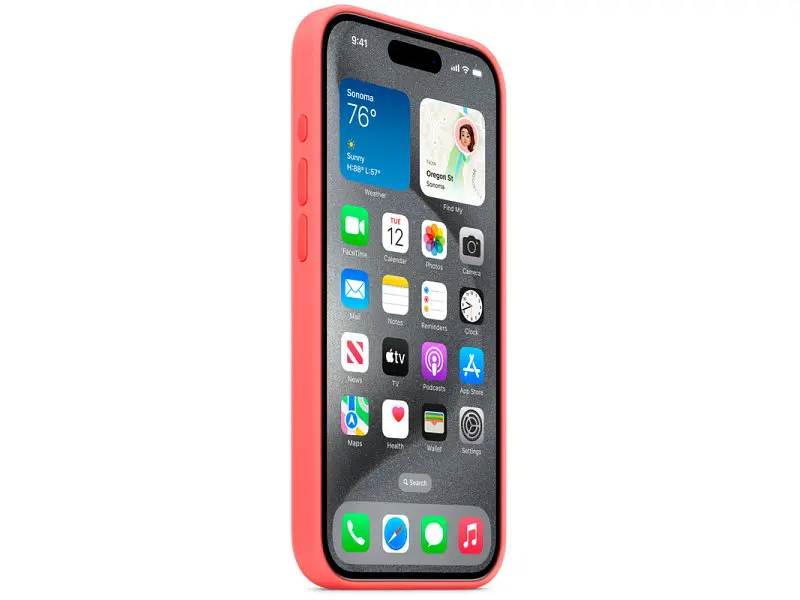 Чохол для смартфона Apple iPhone 15 Pro Silicone Case with MagSafe - Guava (MT1G3) - фото 6
