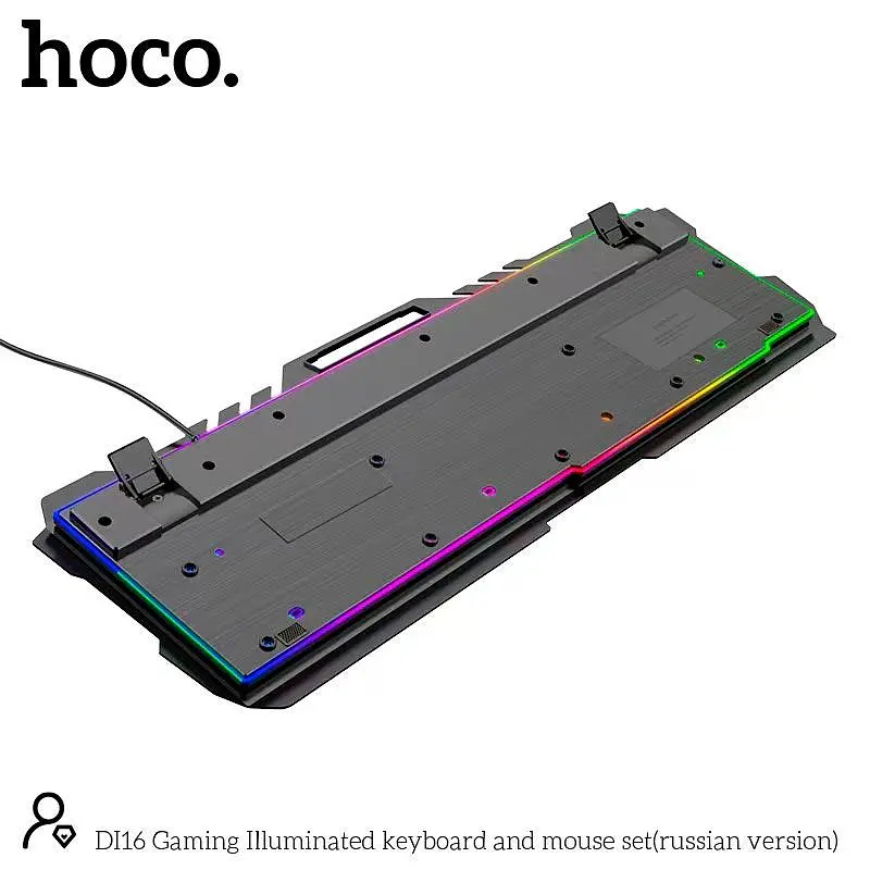 Набор Мышь и клавиатура Hoco DI16 Gaming Illuminated (раскладки Ukr/En) - фото 5