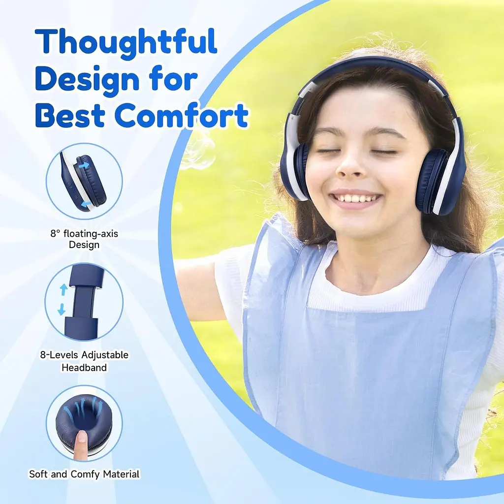 Дитячі Bluetooth-навушники EarFun K2 (2 шт.) з обмеженням гучності 85 дБ - фото 5