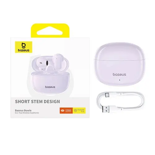 Наушники Baseus Bowie E11 True Wireless Earphones фиолетовые A00053500533-Z1 - фото 6
