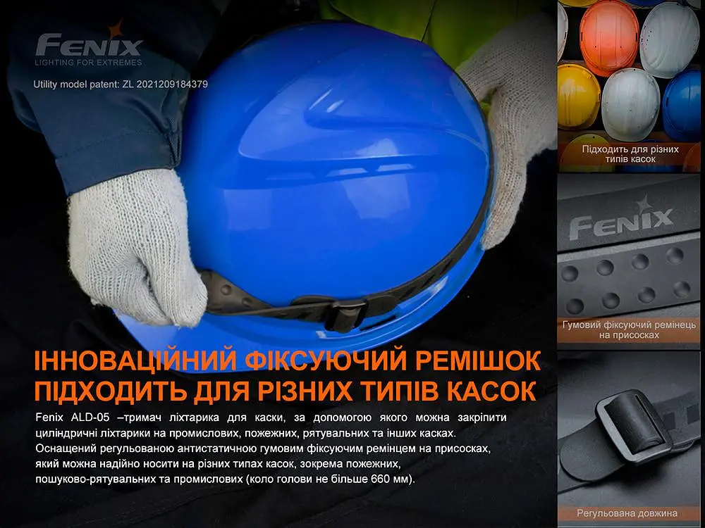 Універсальне кріплення на шолом з пов'язкою Fenix ALD-05 - фото 6
