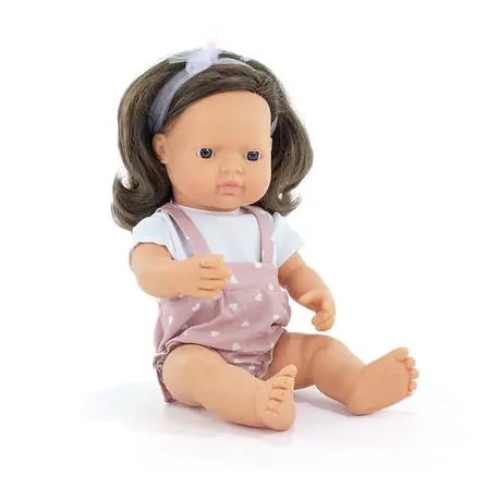 Лялька Miniland дівчинка шатенка в одязі 38 см подарункова коробка (33211) - фото 2
