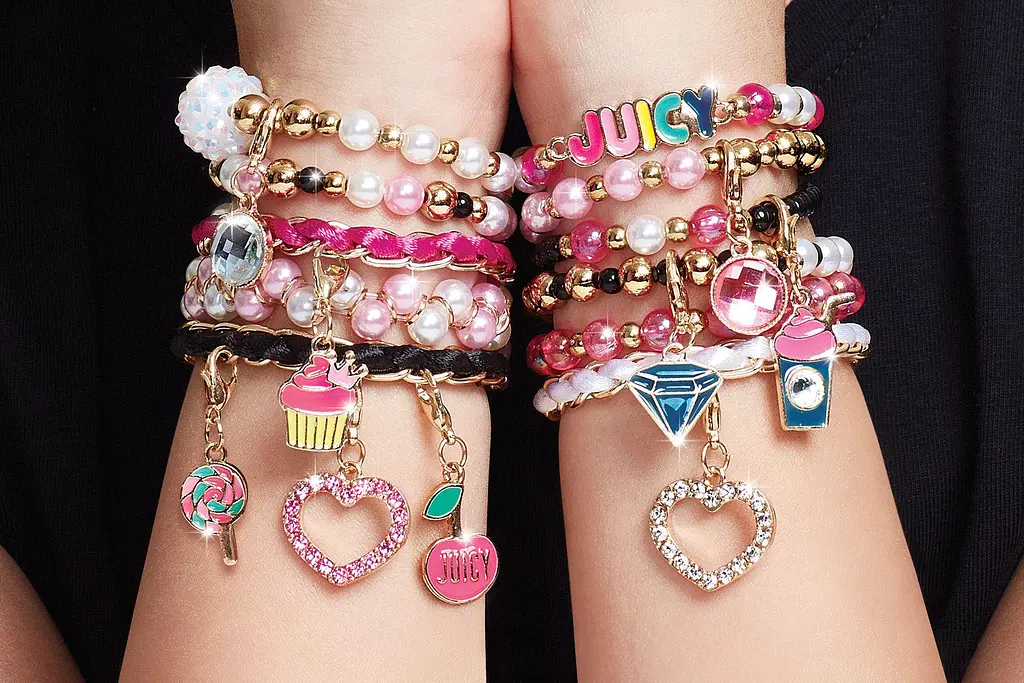 Juicy Couture: Набір для створення шарм-браслетів «Рожевий зорепад» Make it Real - набори для творчості MR4408 - фото 2