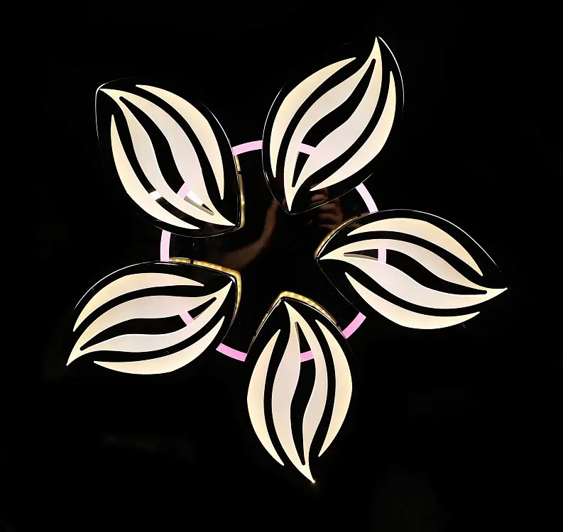 Люстра стельова LED Splendid Ray LK23/5, 120W, чорна/біла, сучасний стиль, з пультом, димер - фото 7