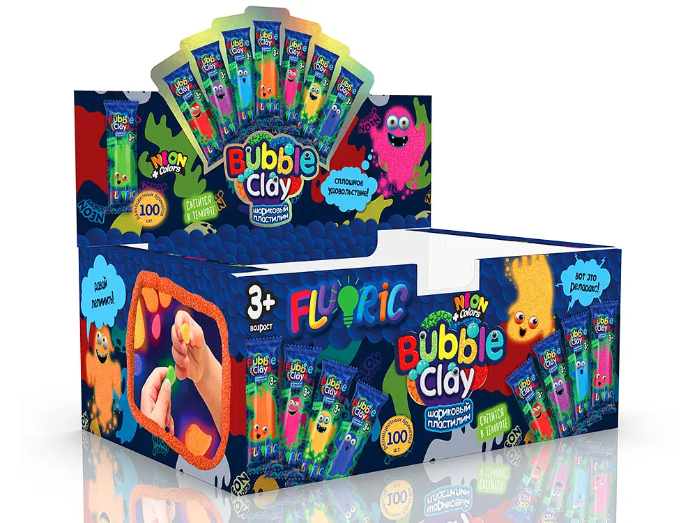 Набір для творчості Bubble Clay Fluoric, BBC-F-01-01U (В асортименті) - фото 2