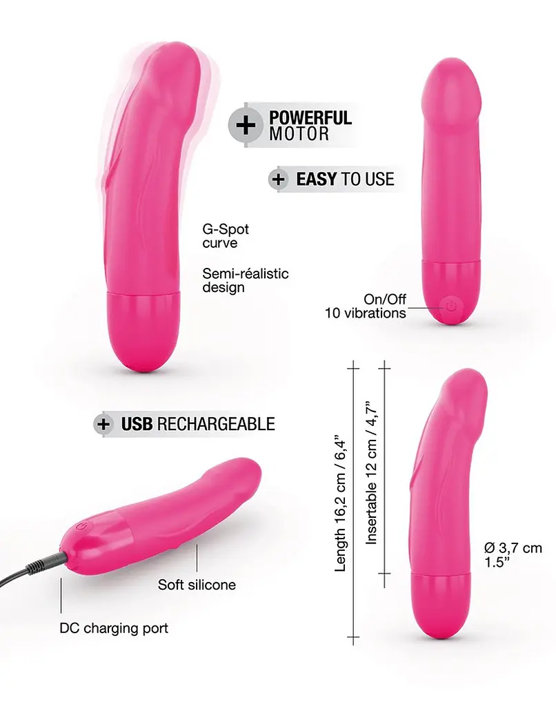 Вібратор для точки G Dorcel Real Vibration 2.0 16 см рожевий - фото 4