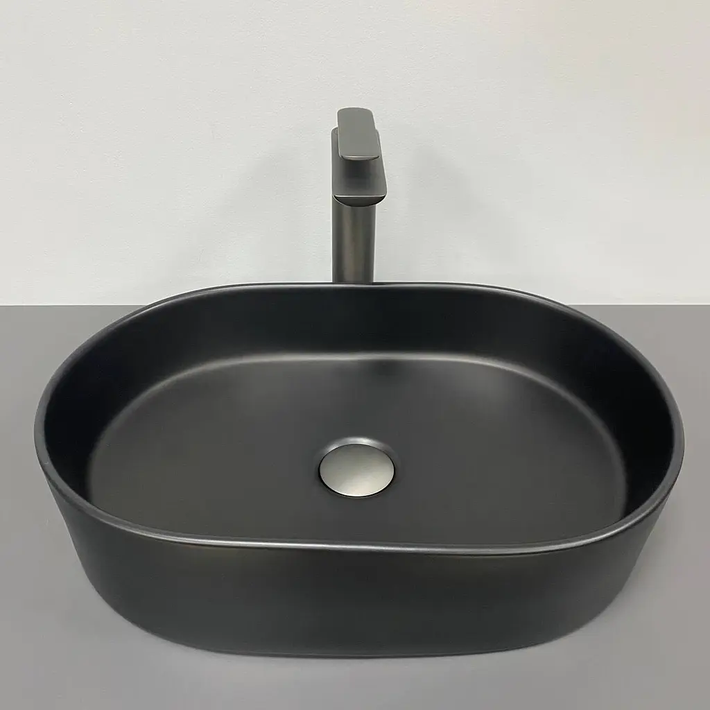 Умивальник VBI Verona 50 black matt накладний VBI-011317, Чорний матовий - фото 3