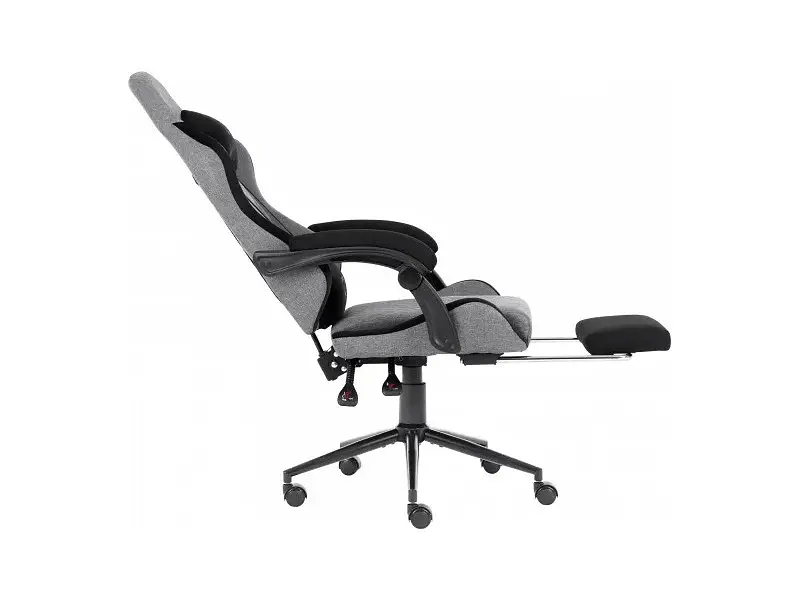 Комп'ютерне крісло для геймера GT Racer X-2324 Fabric Gray/Black Suede - фото 5