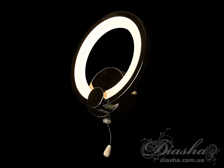 Бра детская LED Diasha 8022/1BHR 17W 935 лм черный хром акриловый плафон - фото 4