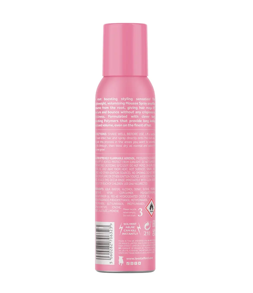 Мус для коренів волосся для надання об'єму Plump Up The Volume Root Boost Mousse Spray Lee Stafford 150 мл - фото 2