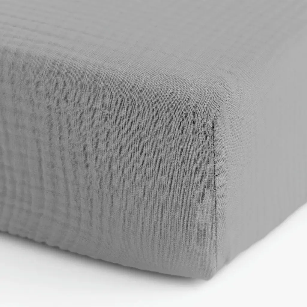 Простирадло на резинці муслін Cosas Graphite 200х200х20 см (023Muslin_Graphite_200x200x20) - фото 5